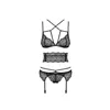 Lace Underwear Set Obsessive Frivolla Black S/M