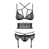 Lace Underwear Set Obsessive Frivolla Black S/M