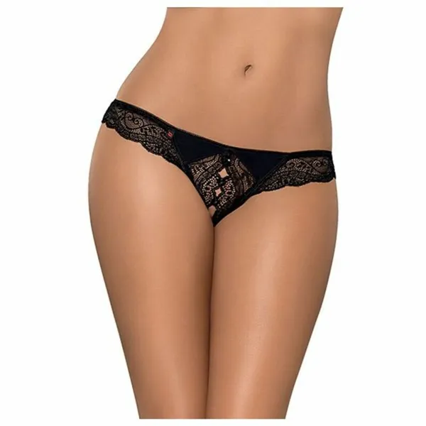 Miamor Thong with lace Obsessive Miamor Black S/M