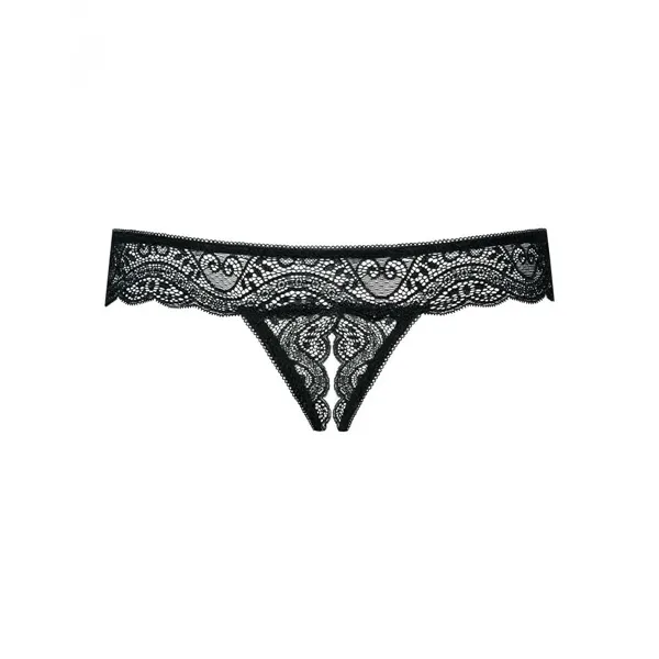 Miamor Thong with lace Obsessive Miamor Black S/M