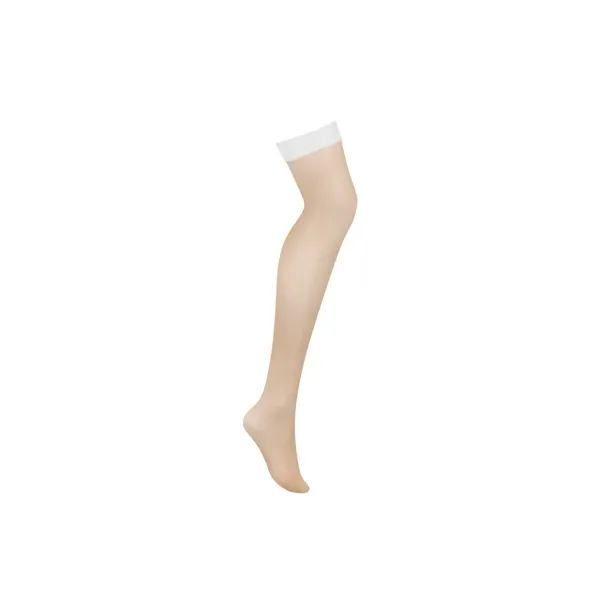 Stockings with Garter Obsessive S814 White S/M