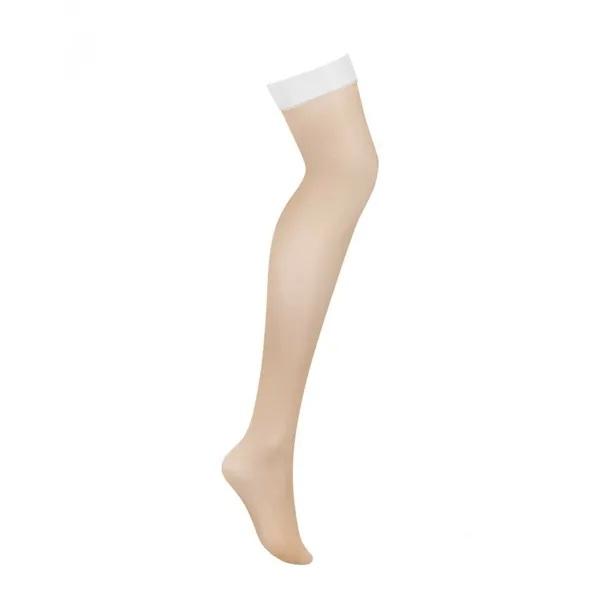 Stockings with Garter Obsessive S814 White S/M