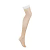 Stockings with Garter Obsessive S814 White S/M