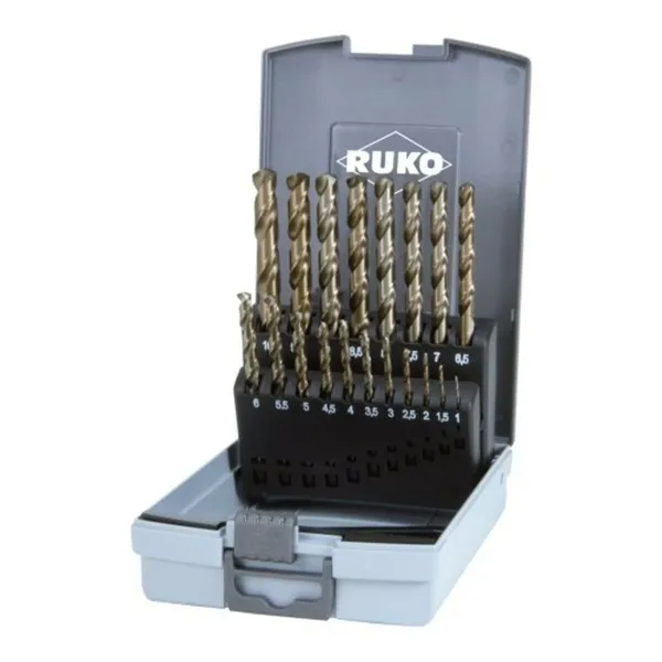 Ritinių rinkinys RUKO Greitasis plienas (HSS) 9 mm 10 mm 6 mm 3 mm 7 mm 5 mm 4 mm 2 mm 8 mm 1,5 mm 2,5 mm 3,5 mm 4,5 mm 5,5 mm 1