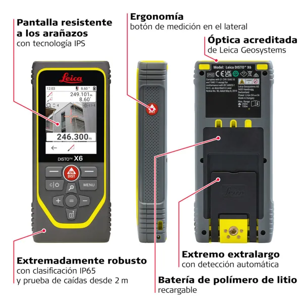 Etäisyysmittari Leica Geosystems Disto X6 250 m