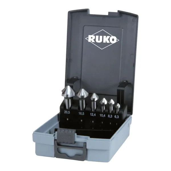Gręžtuvų rinkinys (Gręžtuvai) RUKO 102152RO DIN 335 Greitasis plienas (HSS) 6 Dalys
