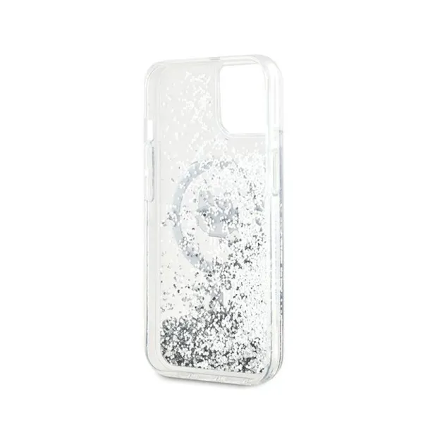Karl Lagerfeld Liquid Glitter Choupette Head MagSafe - iPhone 14 / 15 / 13 Case (Transparent)