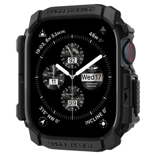 Spigen Rugged Armor - Case for Apple Watch 10 46 mm (Matte Black)