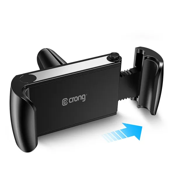 Crong Universal Smart Car Holder – Universal car phone holder for 4"-6.5" phones (black)