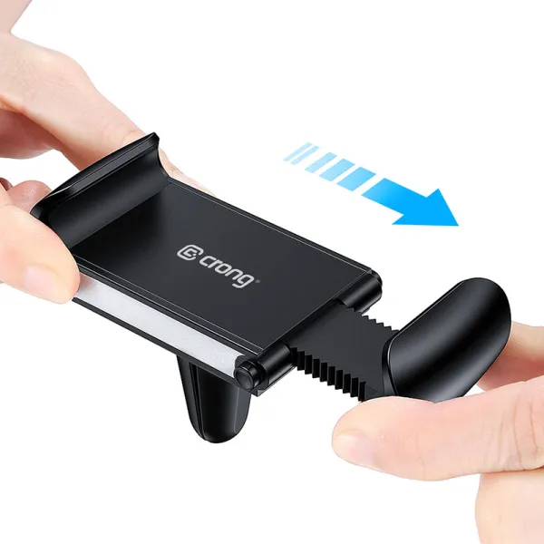 Crong Universal Smart Car Holder – Universal car phone holder for 4"-6.5" phones (black)