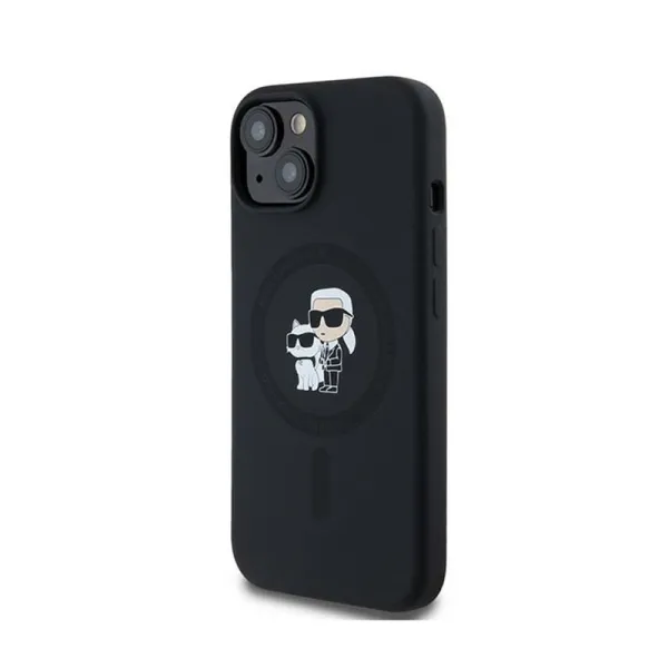 Karl Lagerfeld Silicone Karl & Choupette MagSafe - Case for iPhone 15 / 14 / 13 (Black)