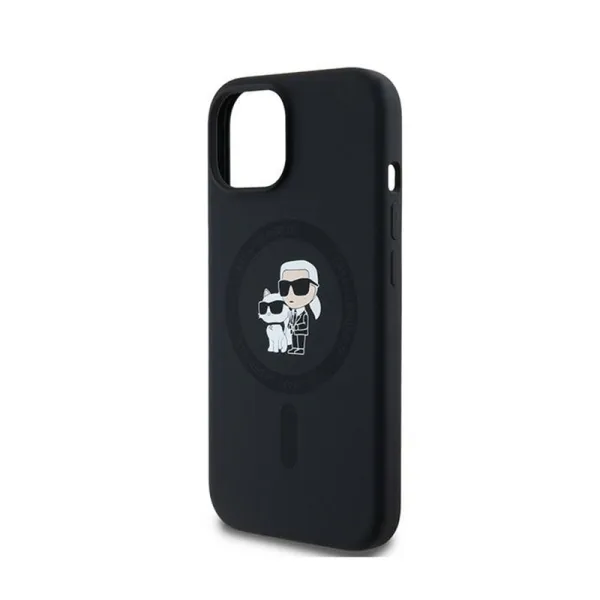 Karl Lagerfeld Silicone Karl & Choupette MagSafe - Case for iPhone 15 / 14 / 13 (Black)