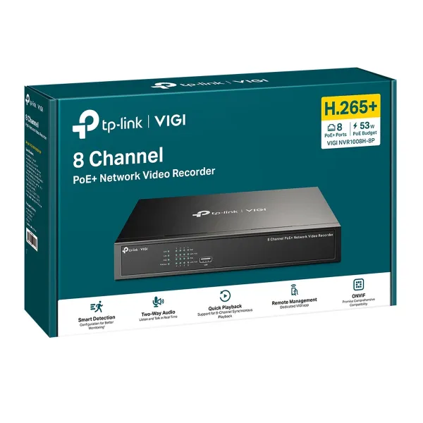 Võrgu Videosalvesti TP-Link VIGI NVR1008H-8P
