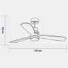Lubinis ventiliatorius Universal Blue ALM 4056 3A 70W (142 cm)