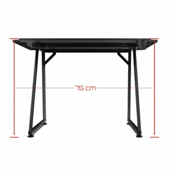 Pöytä GAMING DRIFT DRDZ75 Musta Musta/Punainen 100 x 60 cm