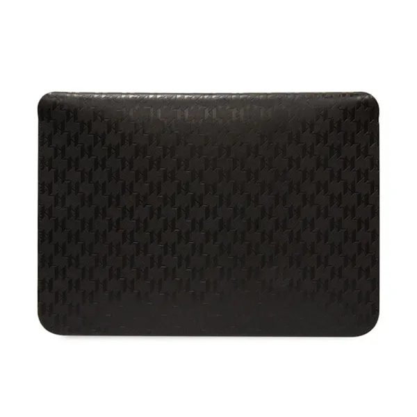 Karl Lagerfeld Saffiano Monogram Plaque Sleeve - 14" Notebook Case (Black)