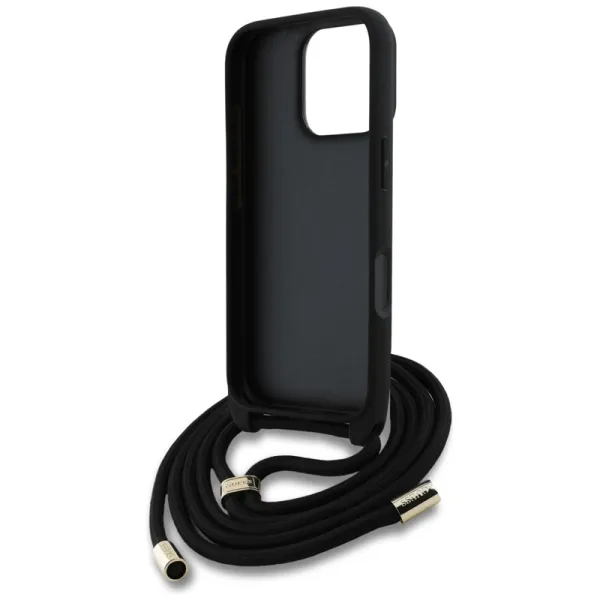 Guess 4G Big Logo Cord Strap Crossbody - Case for iPhone 16 Pro Max (brown)