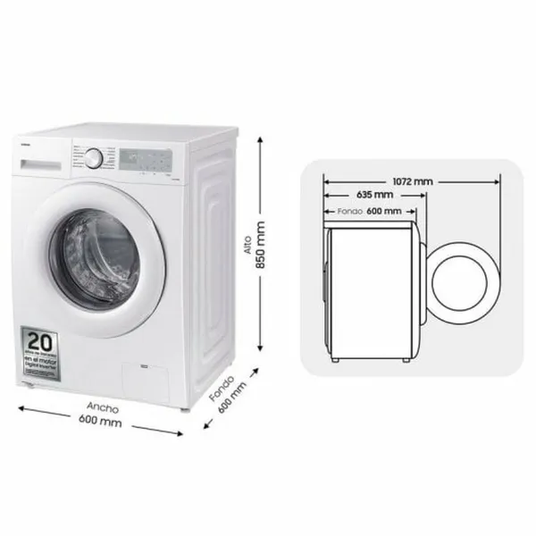 Pesukone Samsung WW80CGC04DTH 60 cm 1400 rpm 8 kg