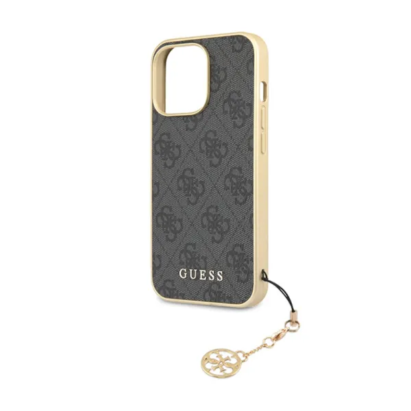Guess 4G Charms Collection - Case for iPhone 14 Pro (Grey)