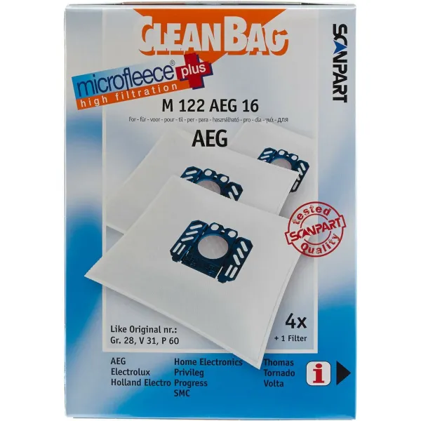 Сменный мешок для пылесоса Scanpart M 122 AEG 16 AEG ELECTROLUX