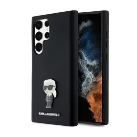 Karl Lagerfeld Silicone Ikonik Metal Pin - Case Samsung Galaxy S24 Ultra (czarny)