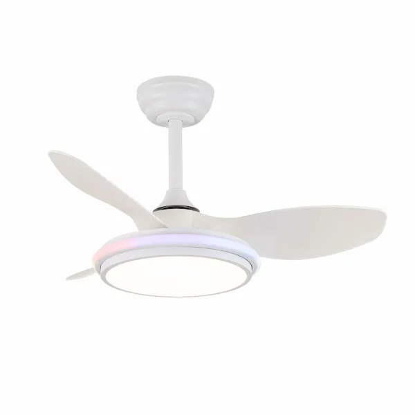 Ceiling Fan CristalRecord STEL EVO MINI RGB RETRAC Transparent