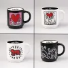 Keith Haring - Set of 4 ceramic mugs with stand 300 ml