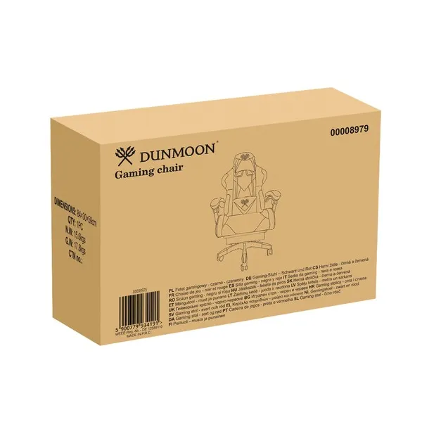 Žaidimų kėdė - juoda ir raudona Dunmoon