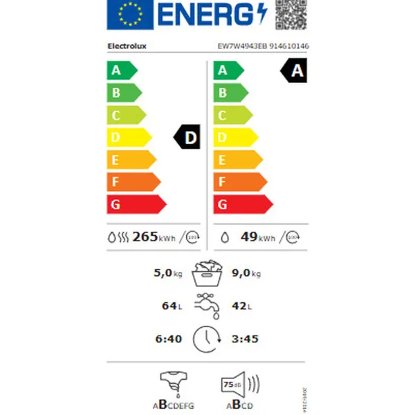 Pesukone Electrolux EW7W4943EB