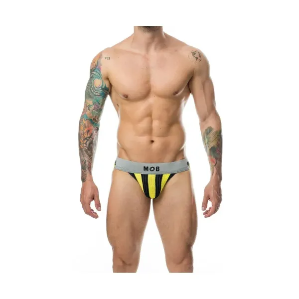 Thong Mob Eroticwear Yellow Black