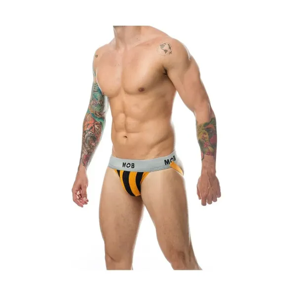 Thong Mob Eroticwear Black Orange S