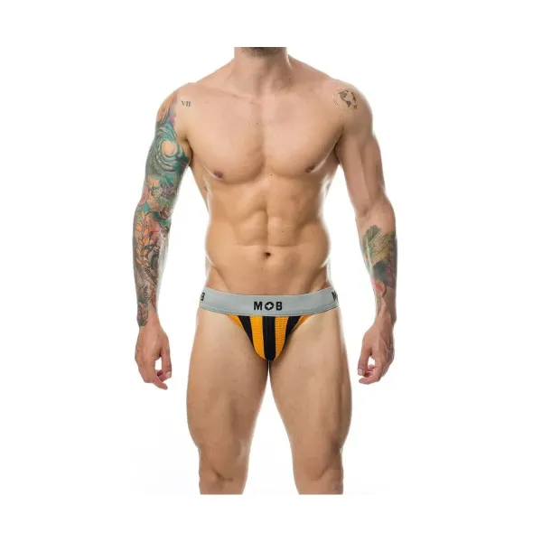 Thong Mob Eroticwear Black Orange S