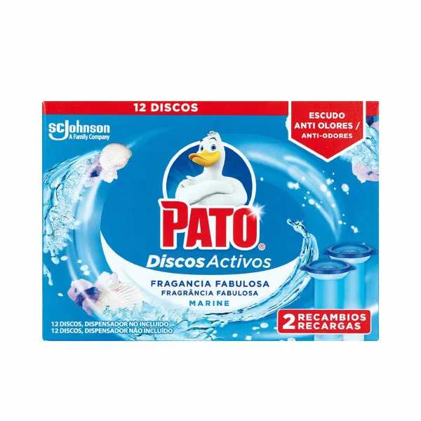 Toilet air freshener Pato Discos Activos Aizstāšana Jūras 2 gb. Dezinfektants