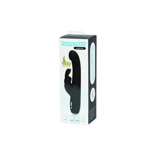 Slimline G-Spot Rabbit Vibrator Happy Rabbit G-Spot Black