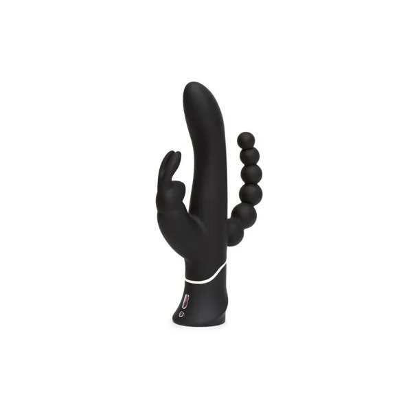 Triple Curve Rabbit Vibrator Happy Rabbit 01253 Black