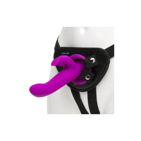 Rabbit Vibrator Happy Rabbit Strap-On Harness Set Purple 12,7 cm