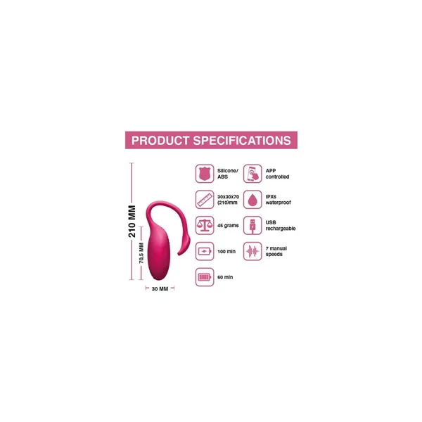 Egg Vibrator Magic Motion FLAMINGO Pink