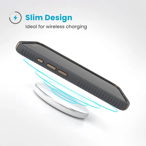 Speck Presidio2 Grip - iPhone 16 Case (Charcoal Gray / Cool Bronze / White)
