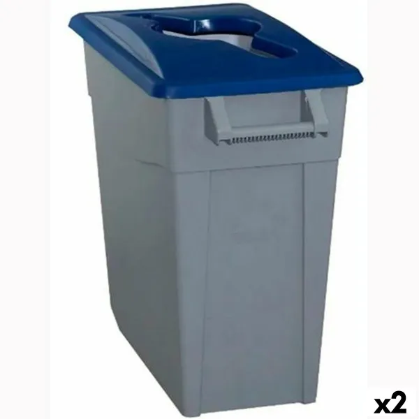 Rūšiavimo šiukšlių dėžė Denox Mėlyna 65 L (2 vnt.)