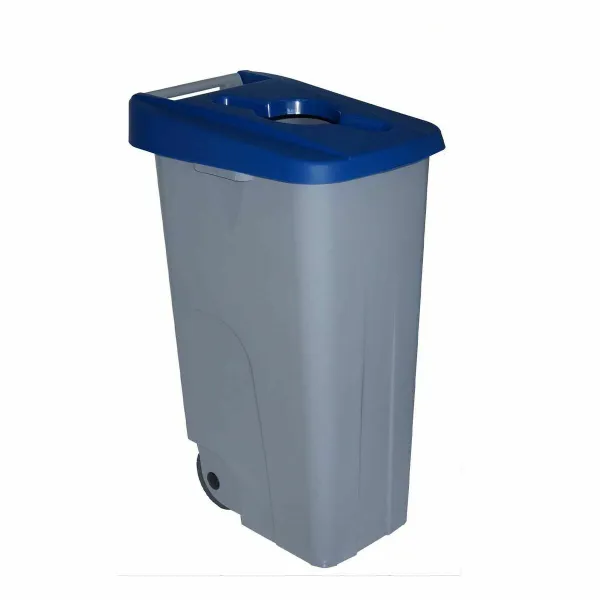 Šiukšliadėžė su ratukais Denox 110 L Mėlyna 58 x 41 x 89 cm