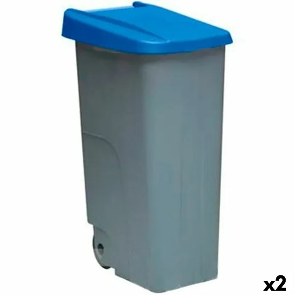 Šiukšliadėžė su ratukais Denox 110 L Mėlyna 58 x 41 x 89 cm