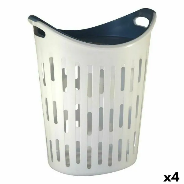 Veļas grozs Balts Paplāte 60 L (4 gb.)