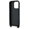 Karl Lagerfeld Saffiano Karl & Choupette Metal Pin CBDY Strap - Case for iPhone 16 Pro Max (black)