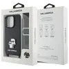 Karl Lagerfeld Saffiano Karl & Choupette Metal Pin CBDY Strap - Case for iPhone 16 Pro Max (black)