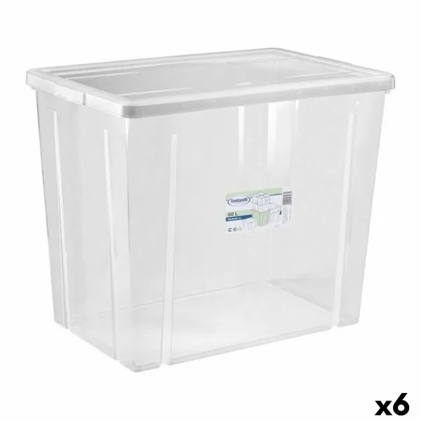 Uzglabāšanas Kaste ar Vāku Tontarelli Linea box 59 x 39 x 48 cm (6 gb.)