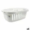 Бельевая корзина Tontarelli Hipster Белый 50 L 66 x 44 x 25 cm (6 штук)