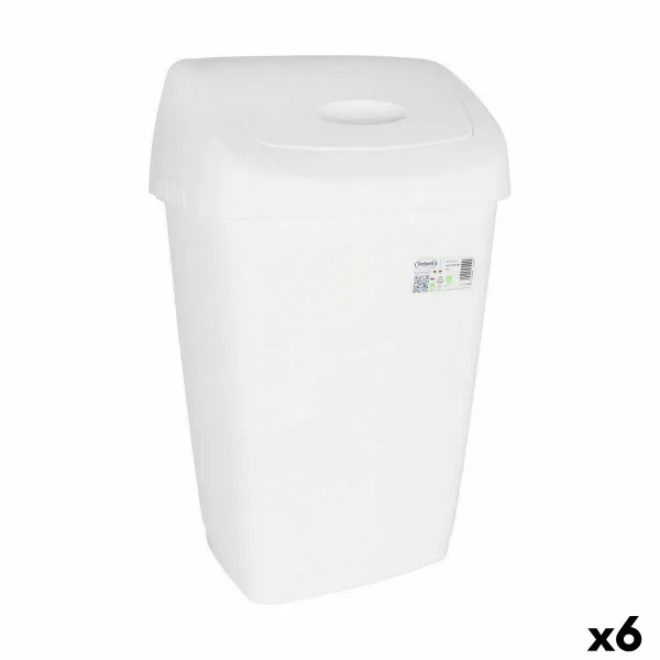 Мусорное ведро Tontarelli Aurora Поворотный Белый 50 L (6 штук)