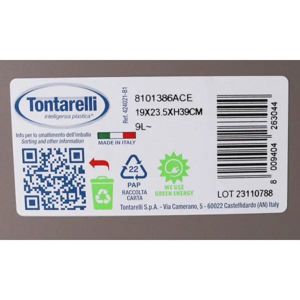 Jäteastia Tontarelli Aurora 9L (12 osaa)