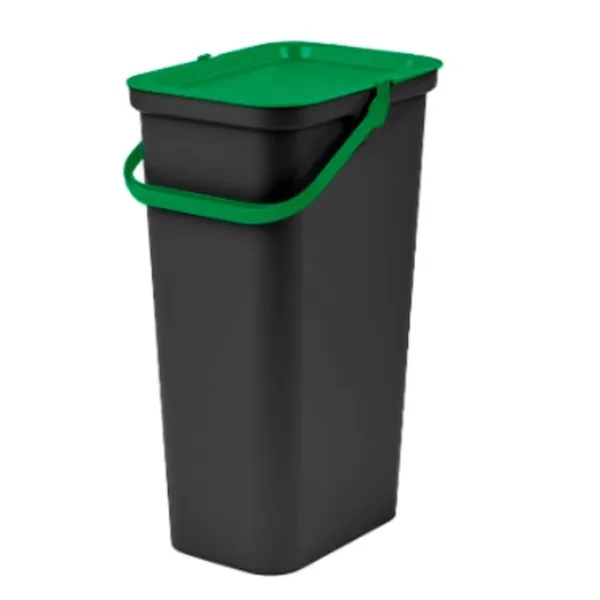 Rūšiavimo šiukšlių dėžė Tontarelli Moda Juoda Žalia 24 L (6 vnt.)