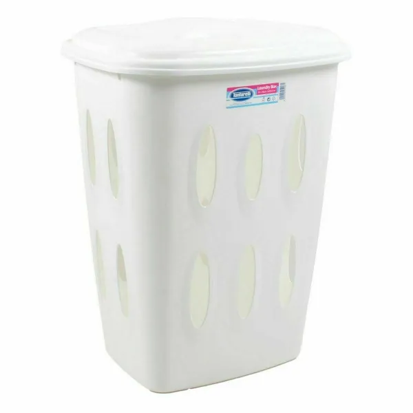 Pyykkikori Tontarelli Laundry Kannellinen 45 L Valkoinen 41 x 33,2 x 54,5 cm (12 osaa)